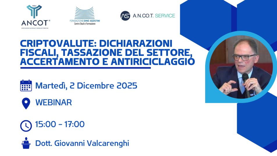 CRIPTOVALUTE: DICHIARAZIONI FISCALI, TASSAZIONE DEL SETTORE, ACCERTAMENTO E ANTIRICICLAGGIO